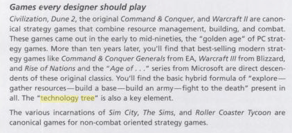 Clip about Technology Trees from Bob Bates Book Game Design